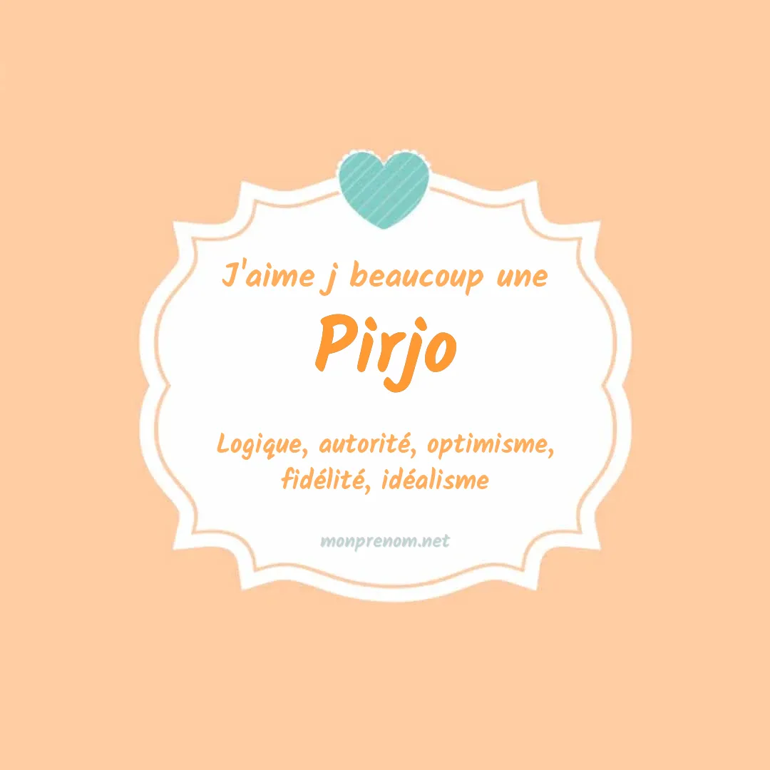 J'aime beaucoup Pirjo