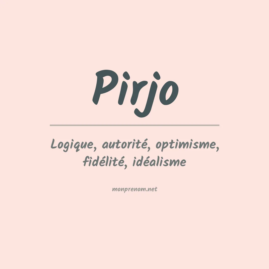 Signification du prénom Pirjo
