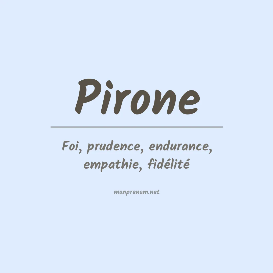 Prénom Pirone