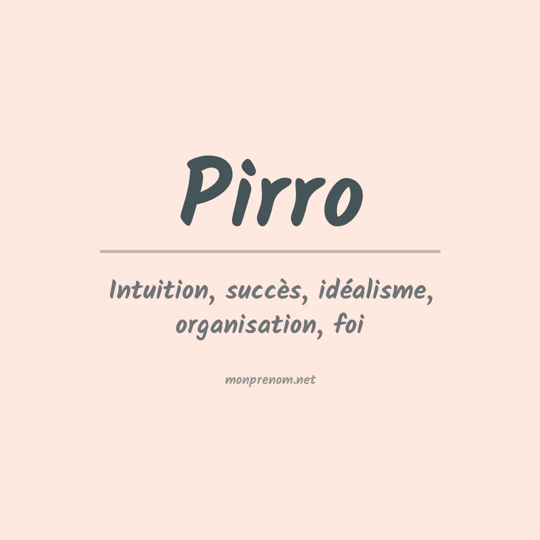 Prénom Pirro