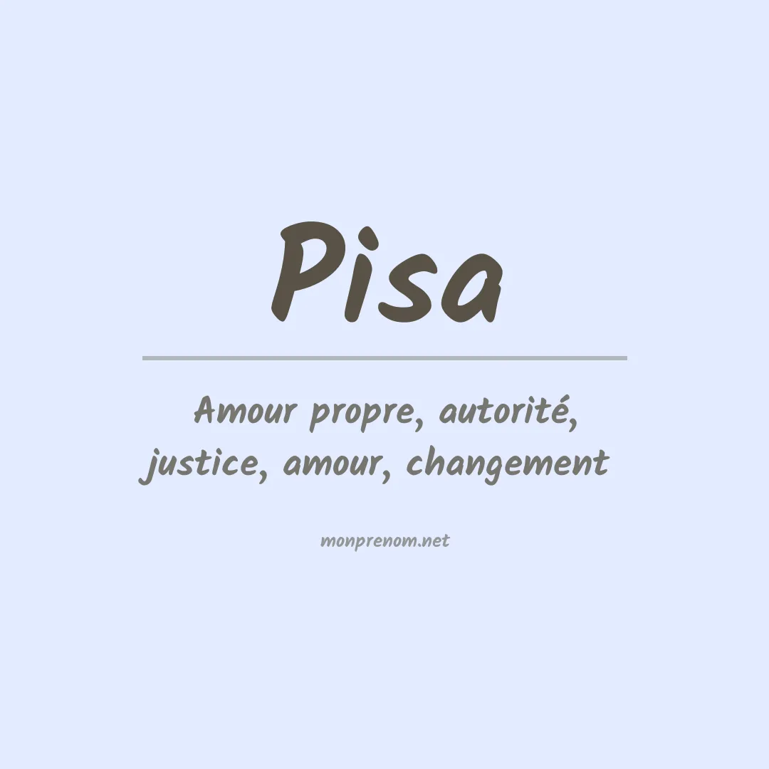 Prénom Pisa
