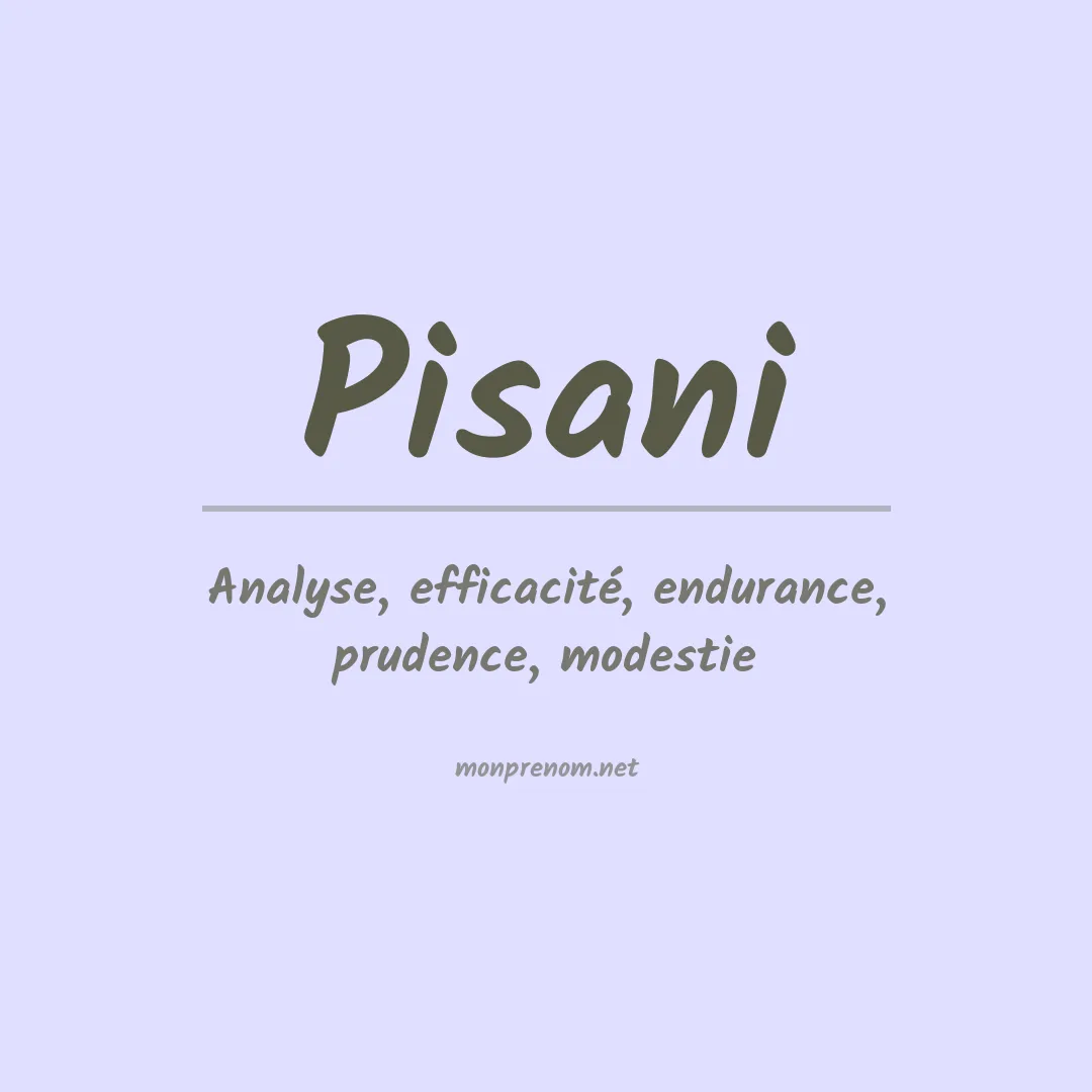 Prénom Pisani