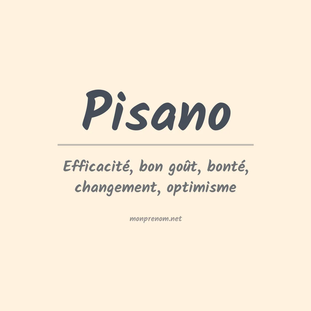 Prénom Pisano