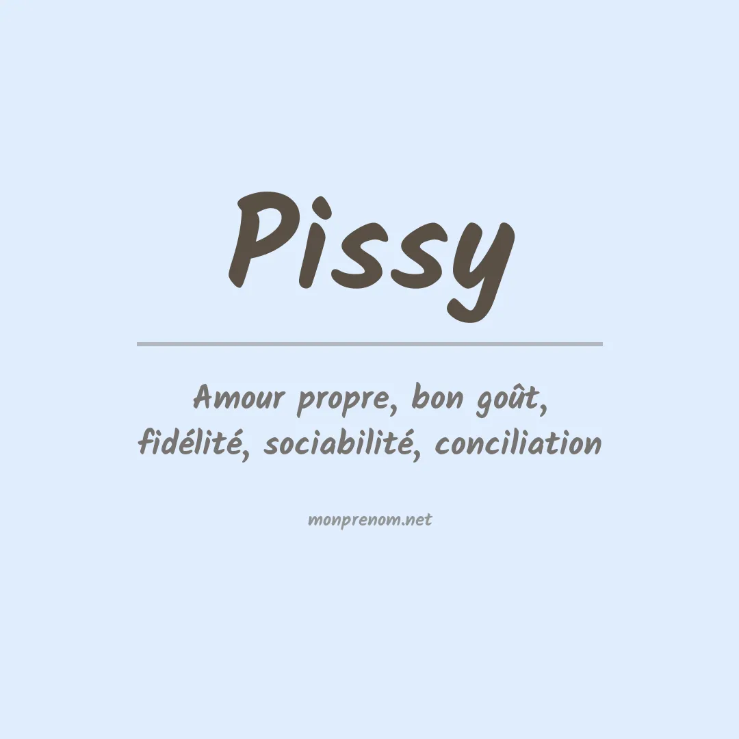Signification du prénom Pissy