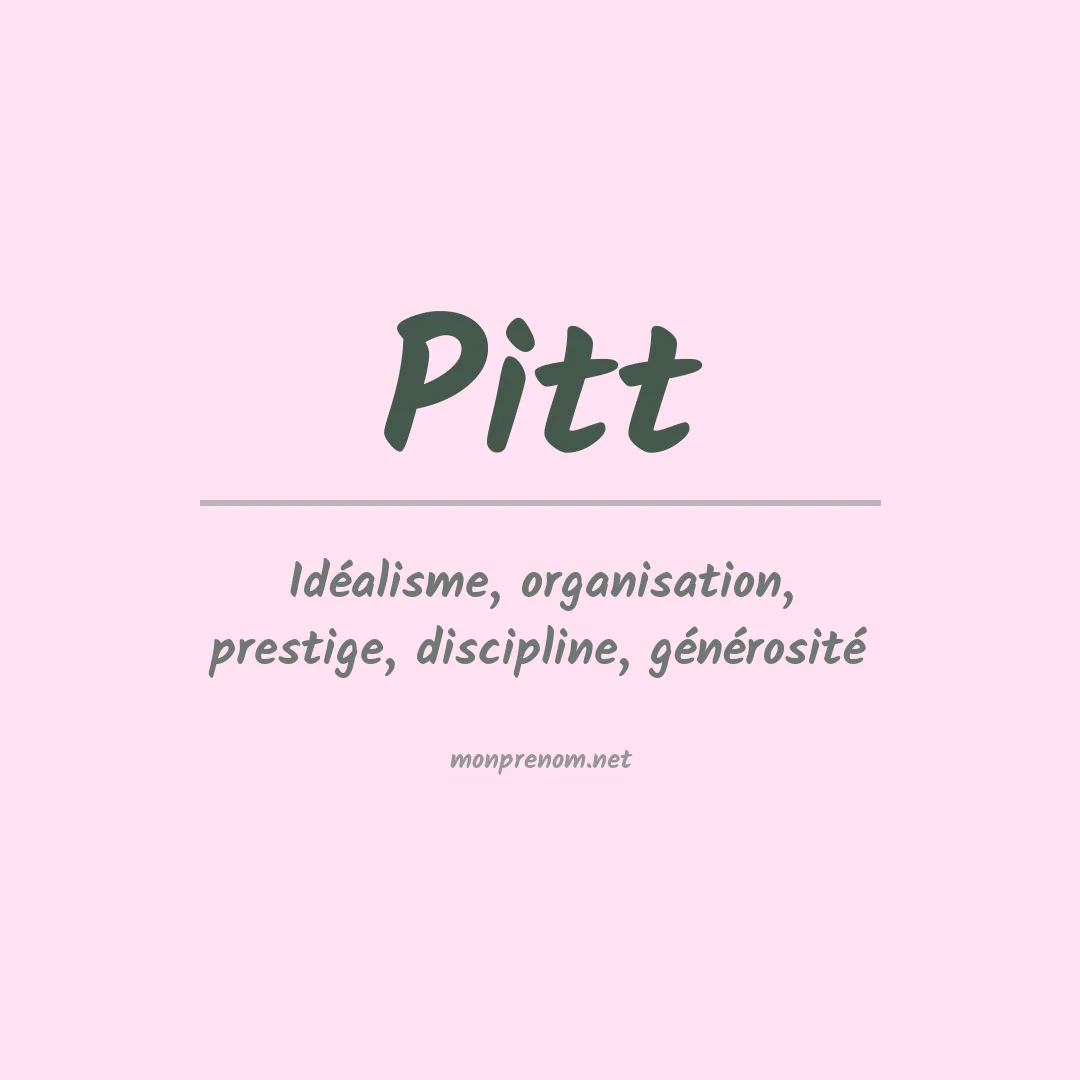 Prénom Pitt