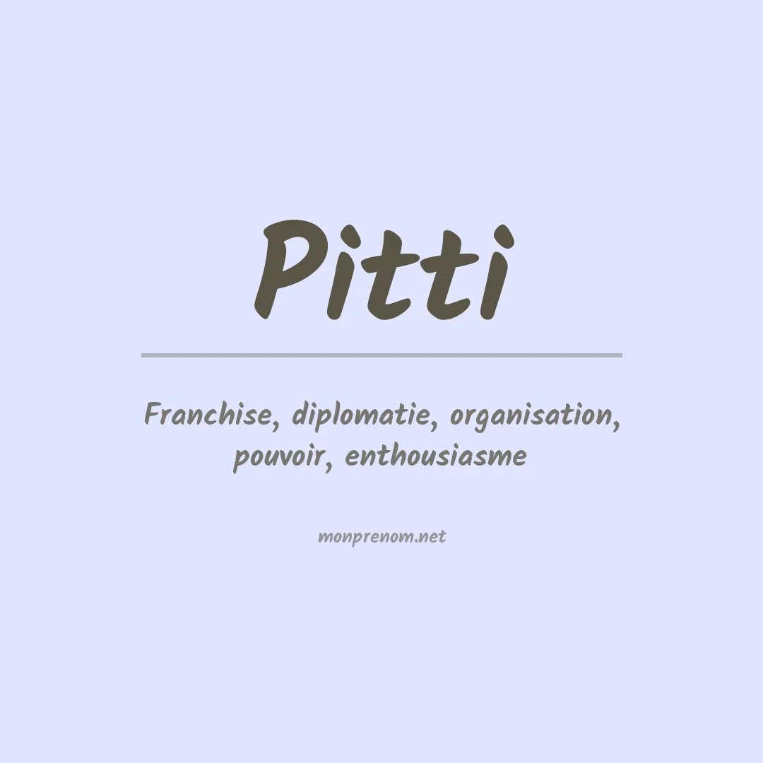 Prénom Pitti