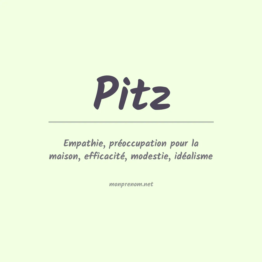 Prénom Pitz