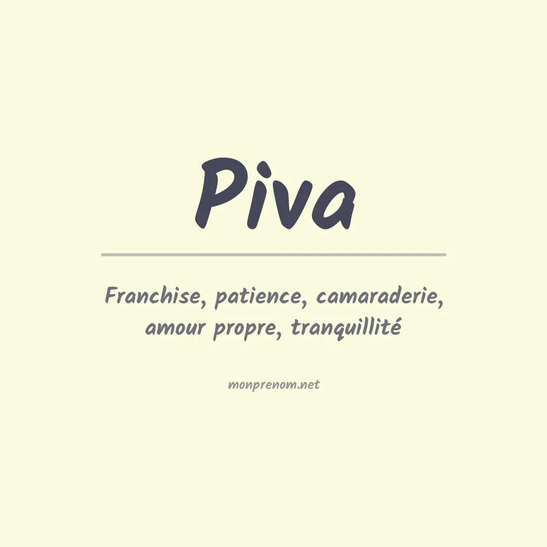 Prénom Piva