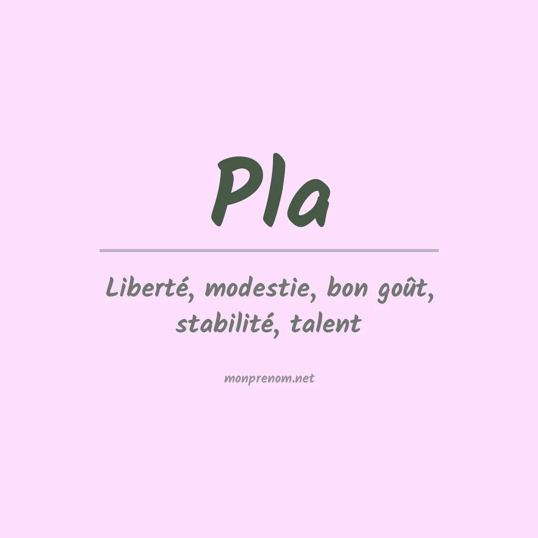 Prénom Pla