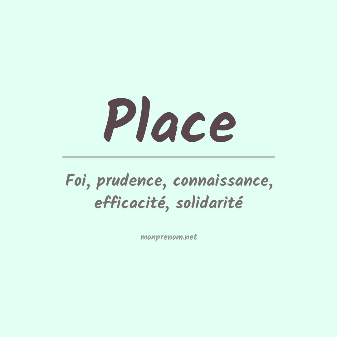 Prénom Place