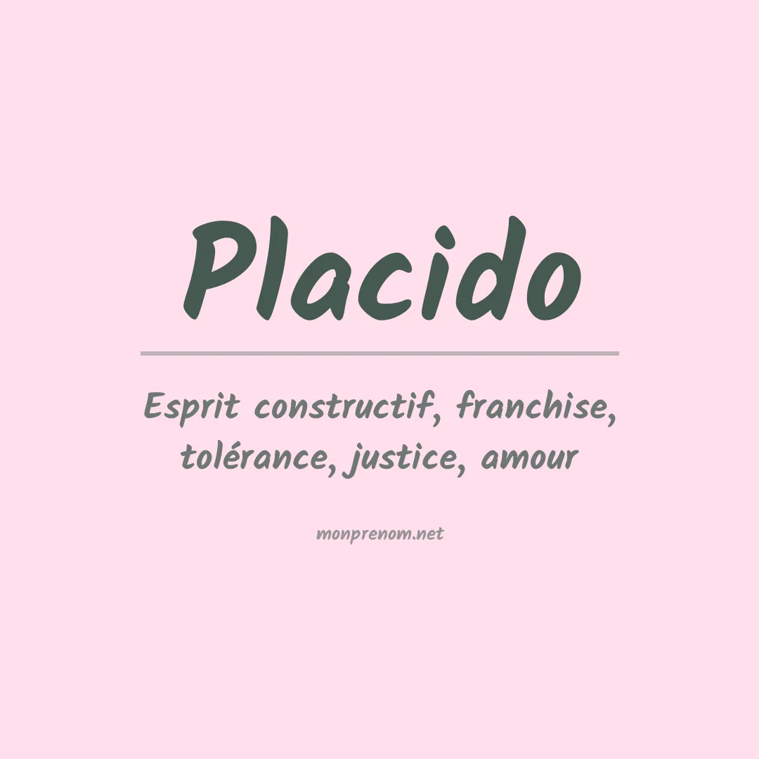 Prénom Placido