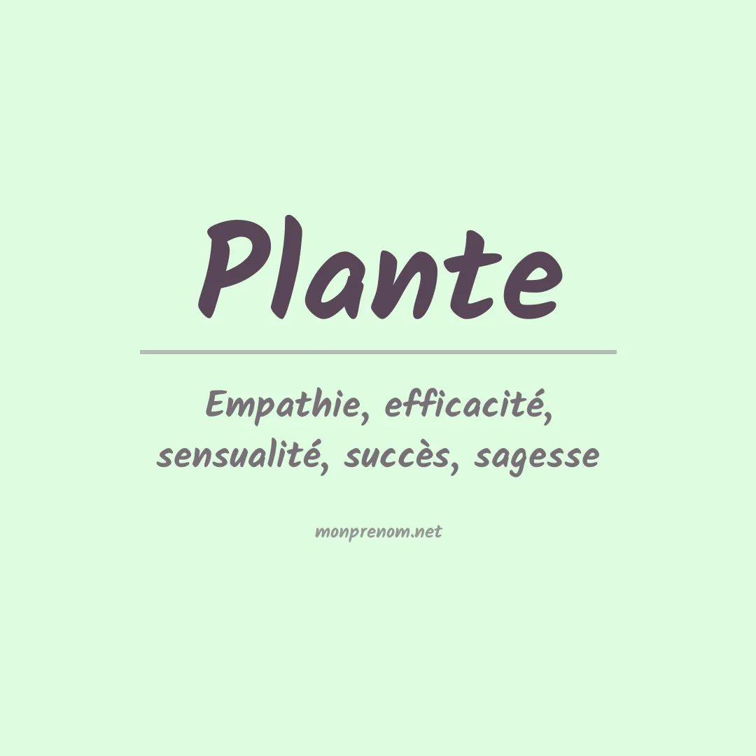 Prénom Plante
