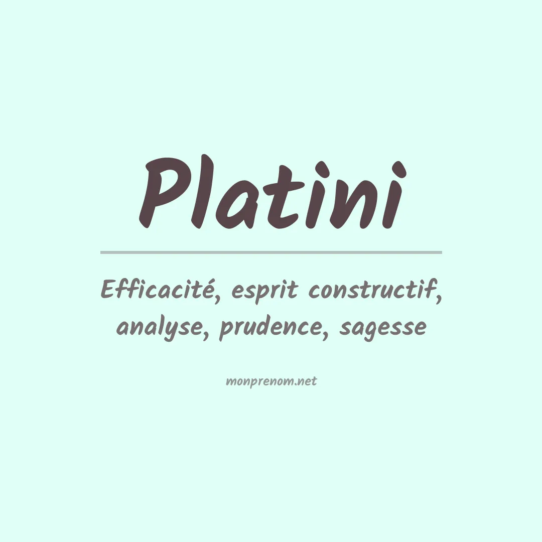 Prénom Platini