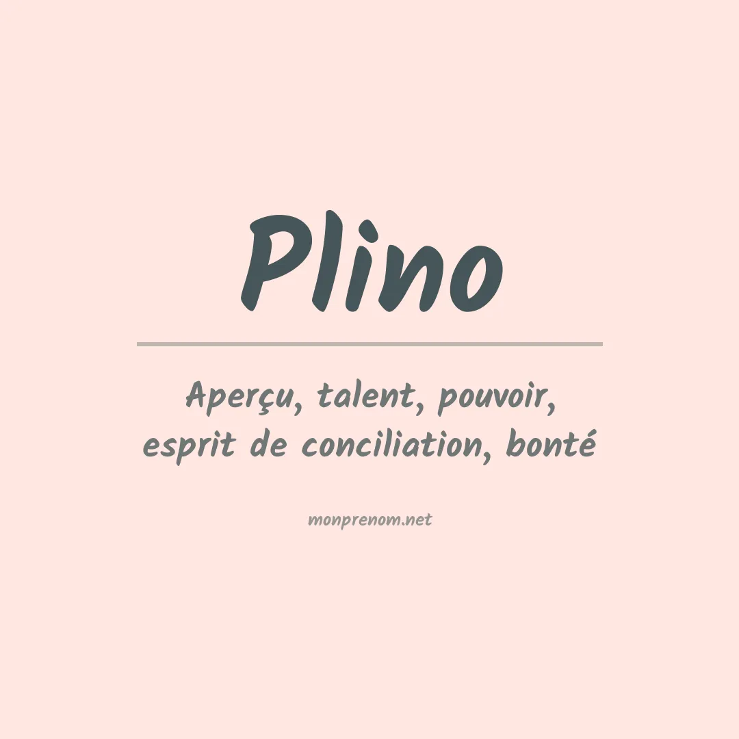 Prénom Plino