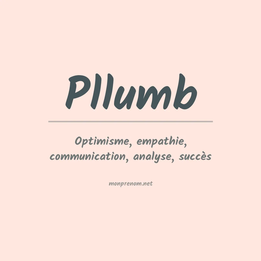 Prénom Pllumb