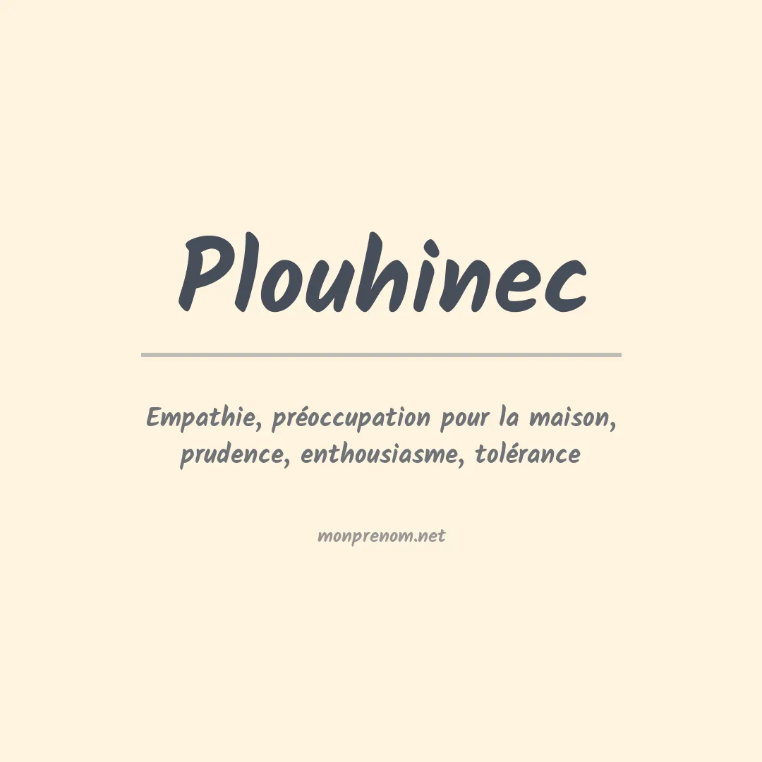 Prénom Plouhinec
