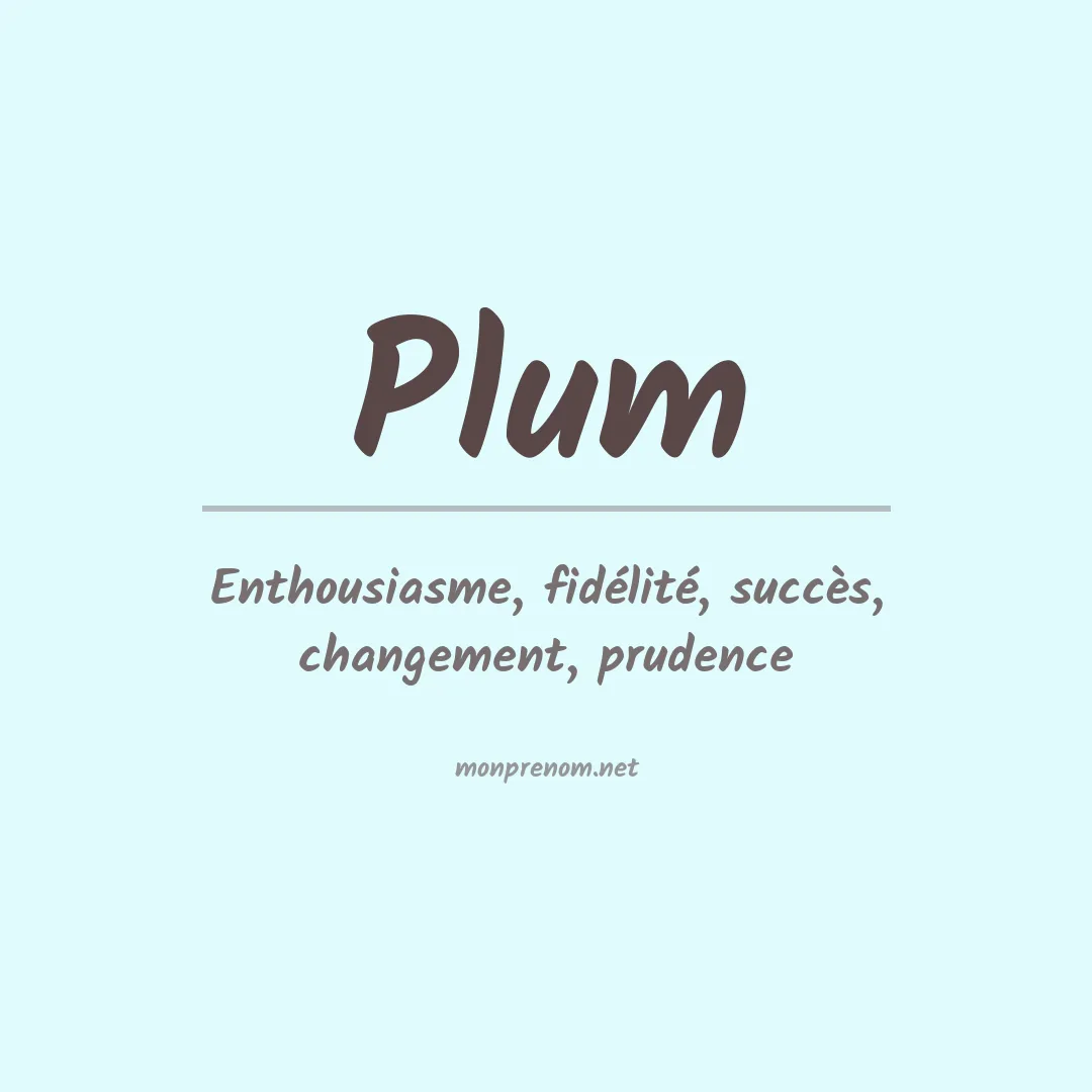 Prénom Plum