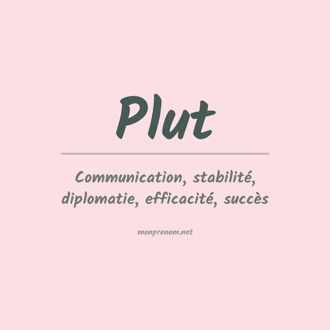 Prénom Plut