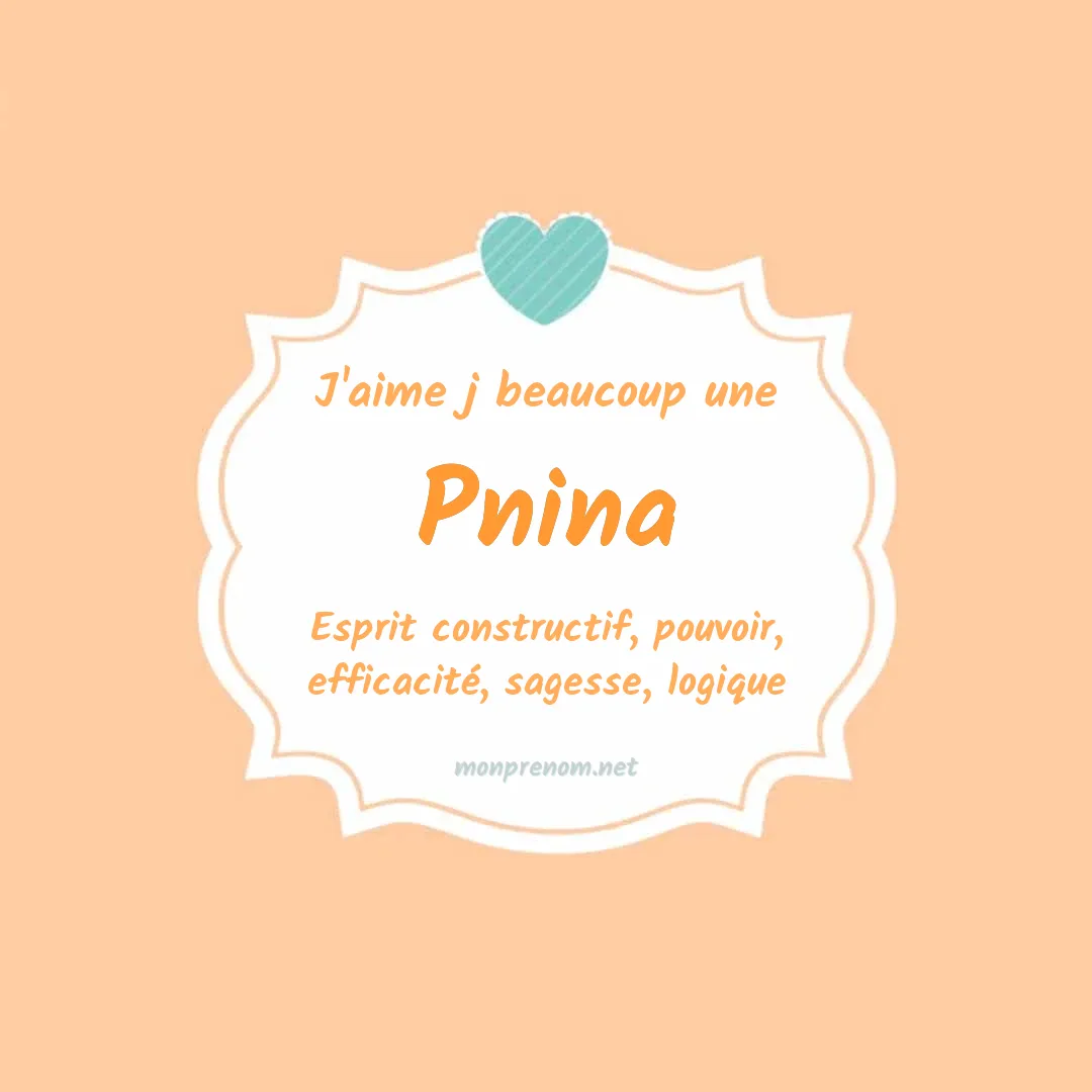 J'aime beaucoup Pnina