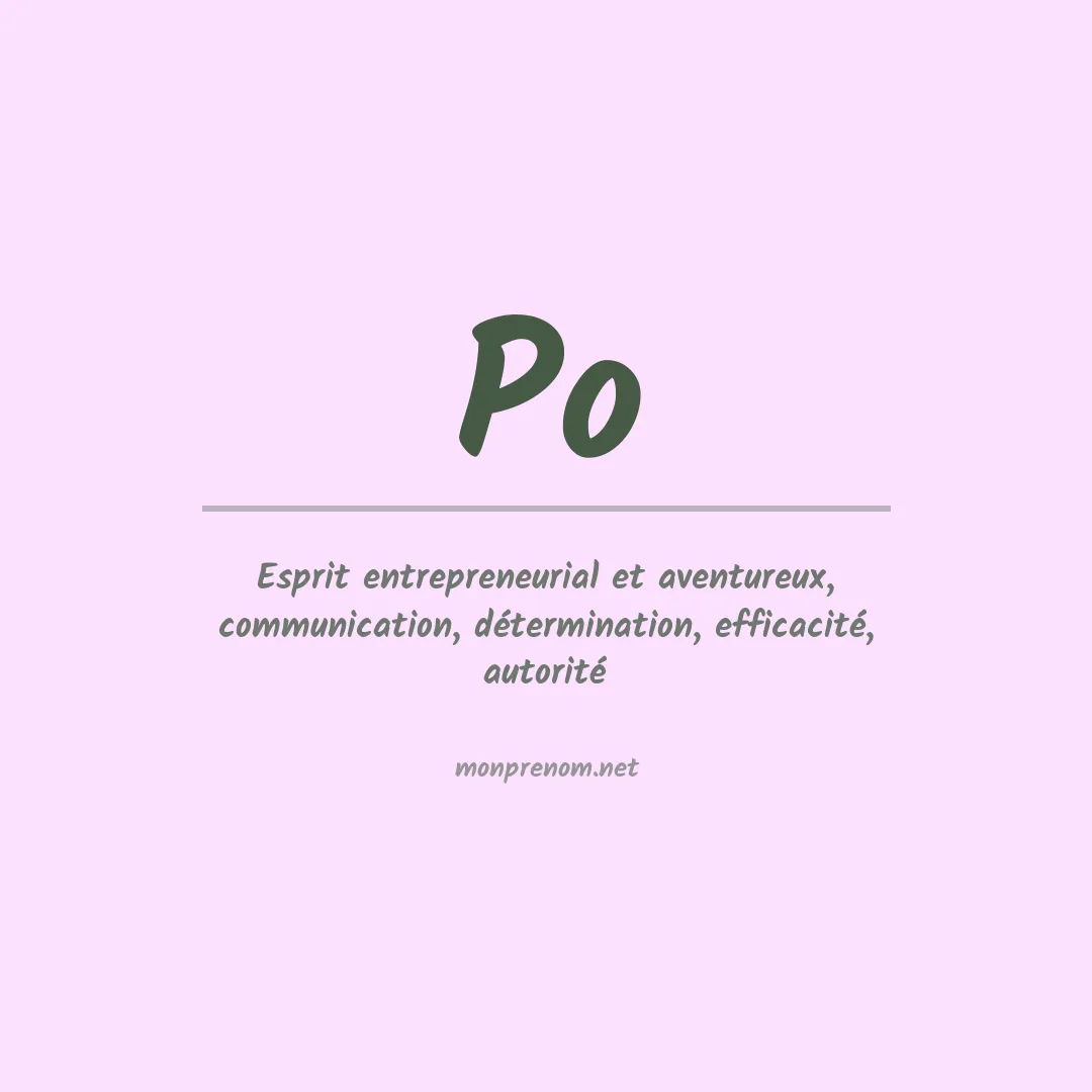 Prénom Po