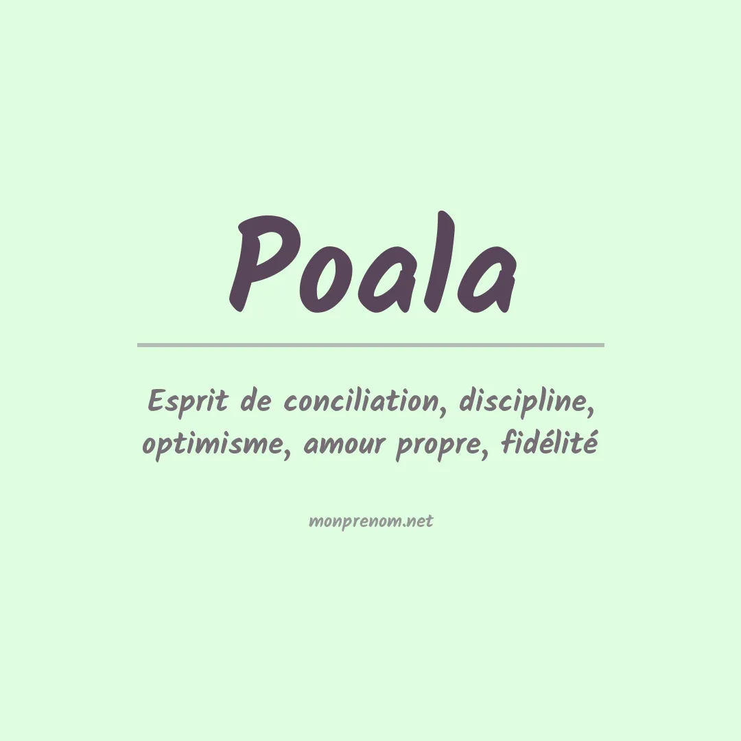 Prénom Poala