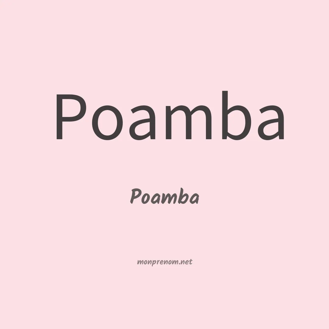 Poamba en chinois