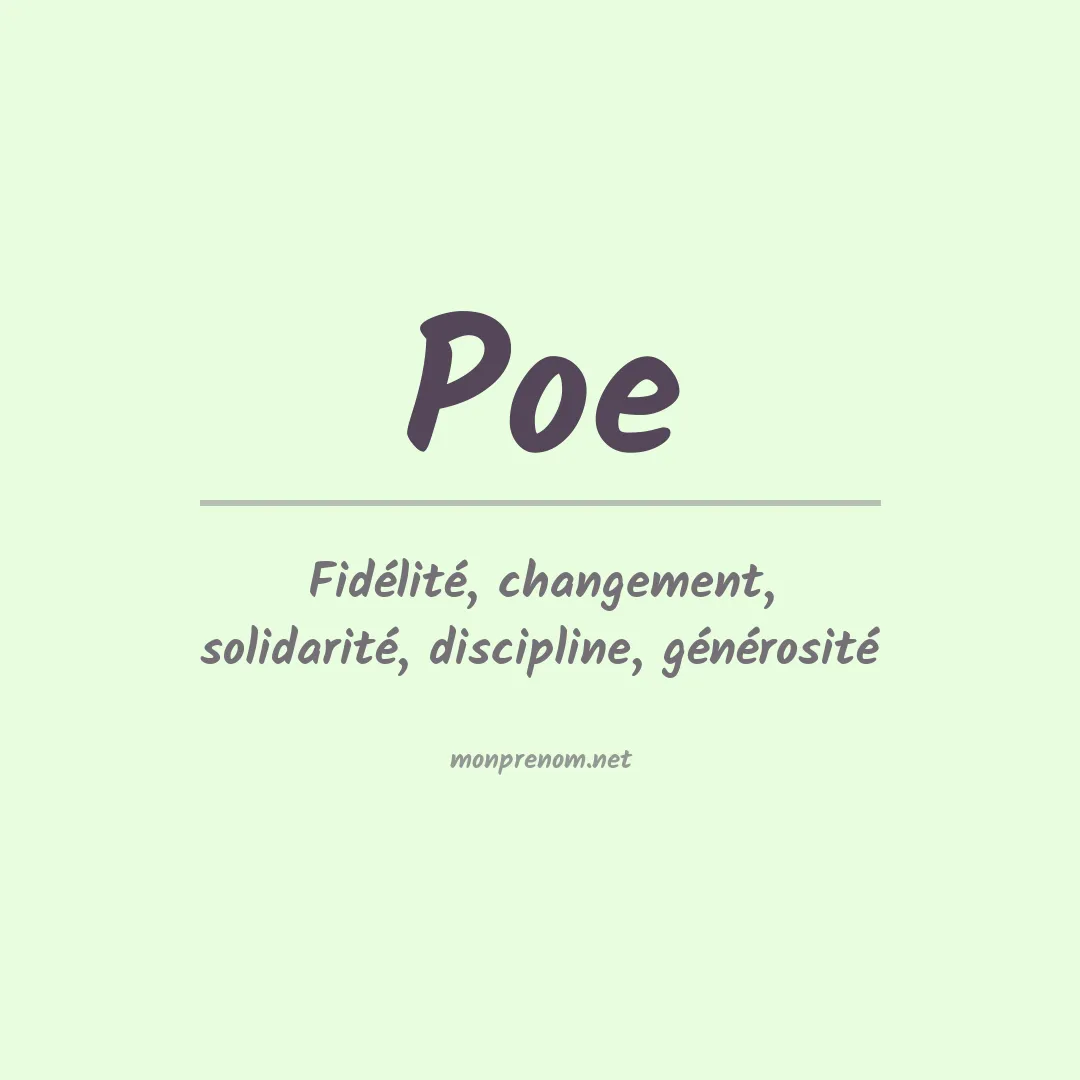 Prénom Poe