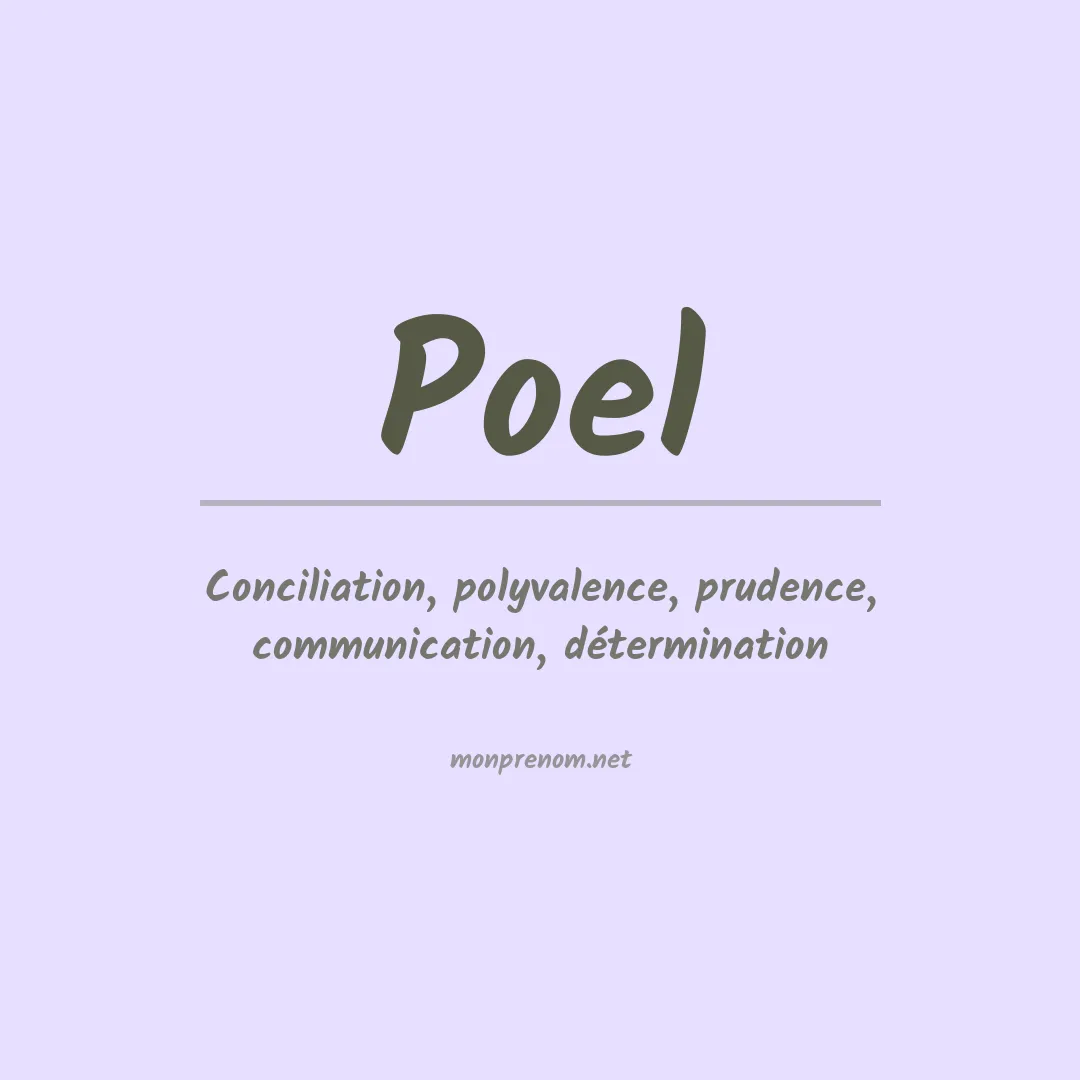 Prénom Poel