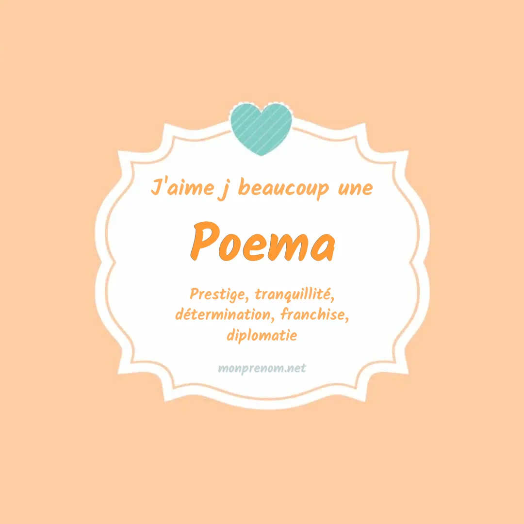 J'aime beaucoup Poema