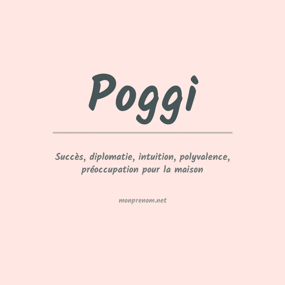Prénom Poggi