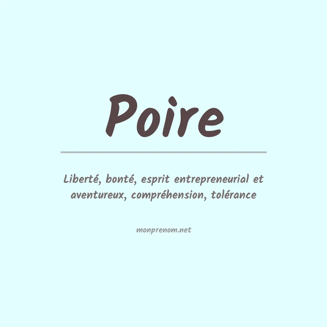 Prénom Poire