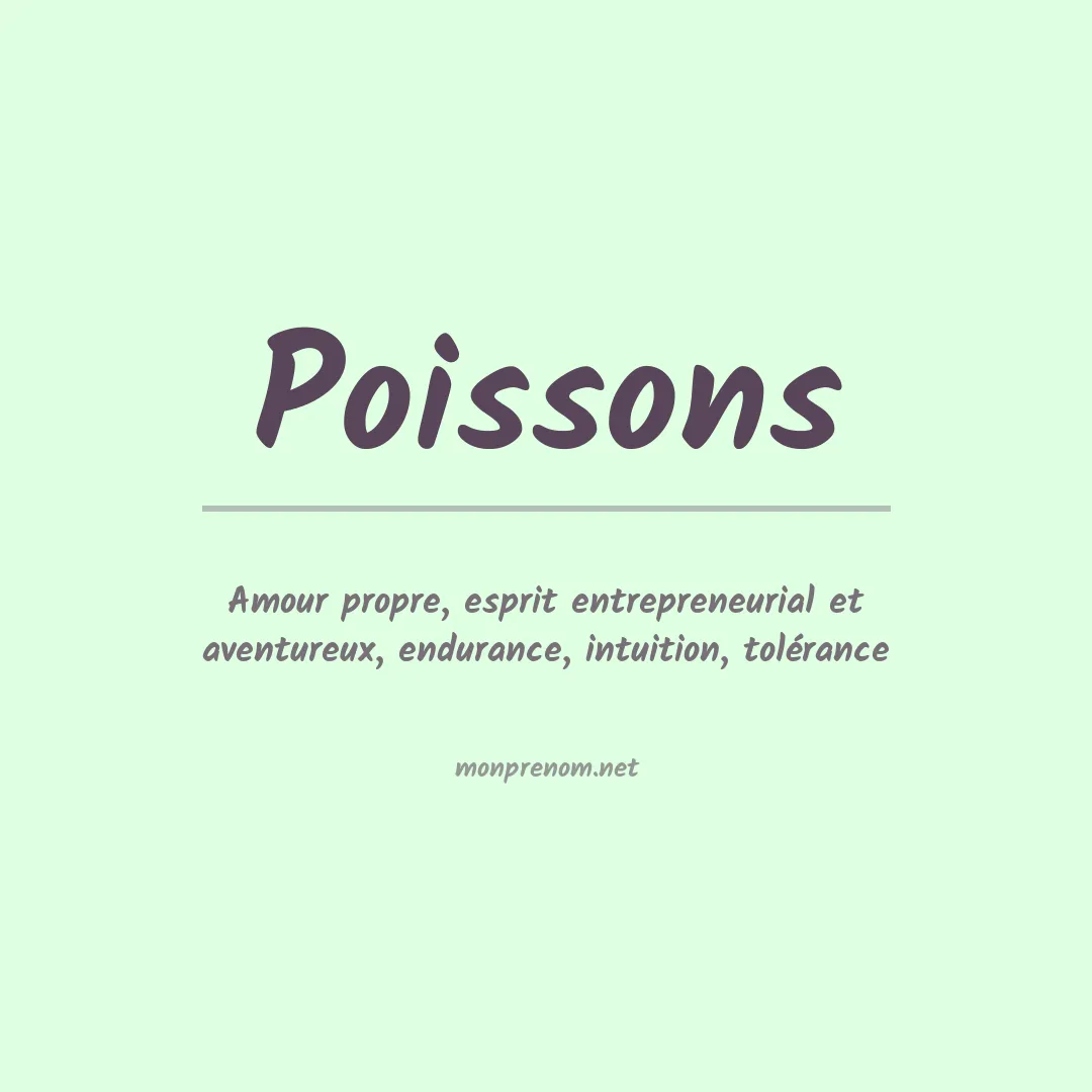 Signification du prénom Poissons