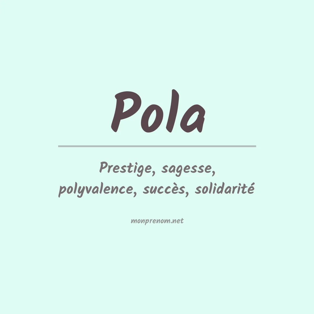 Prénom Pola