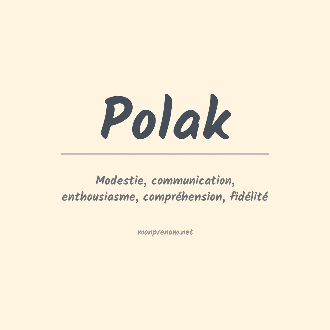 Prénom Polak