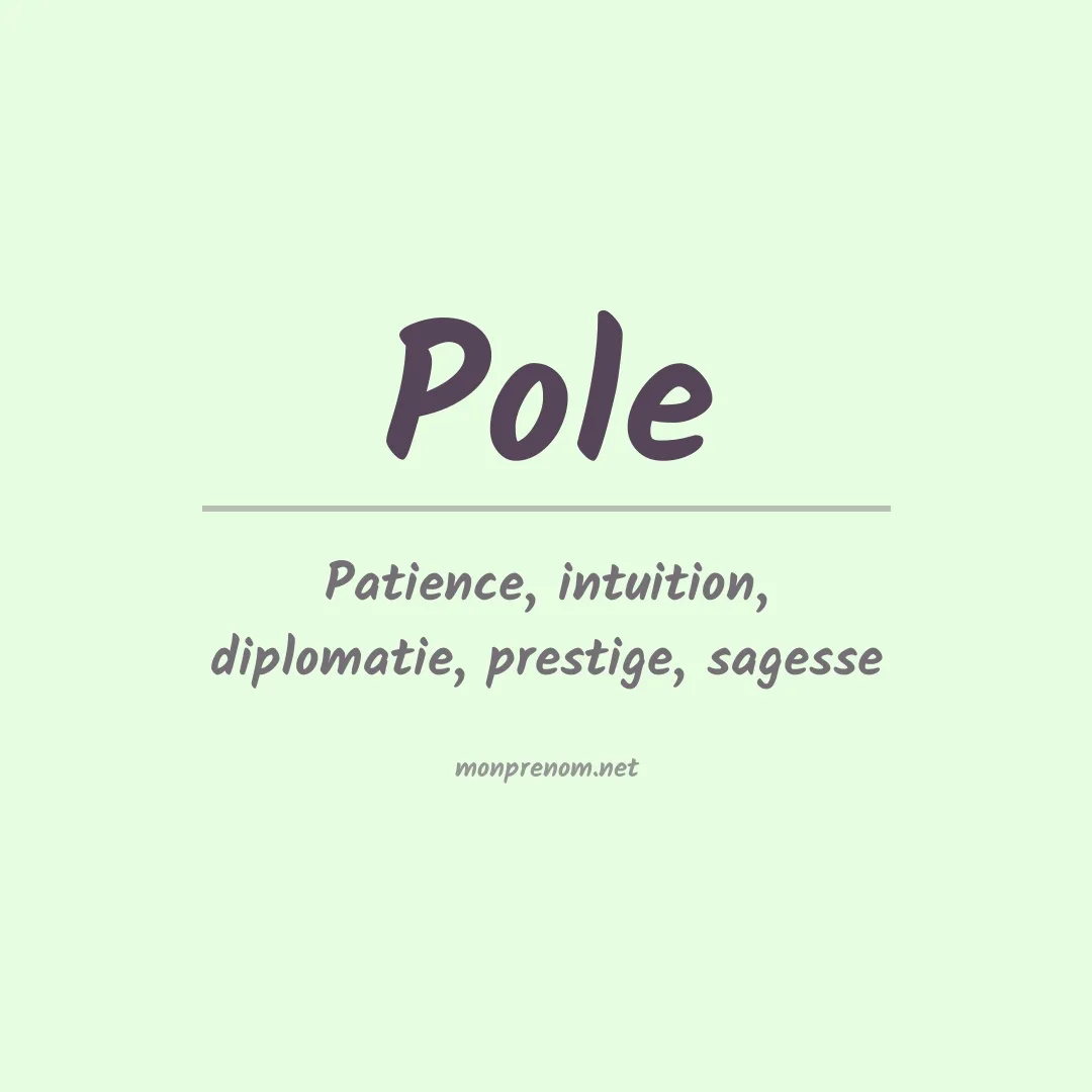 Prénom Pole
