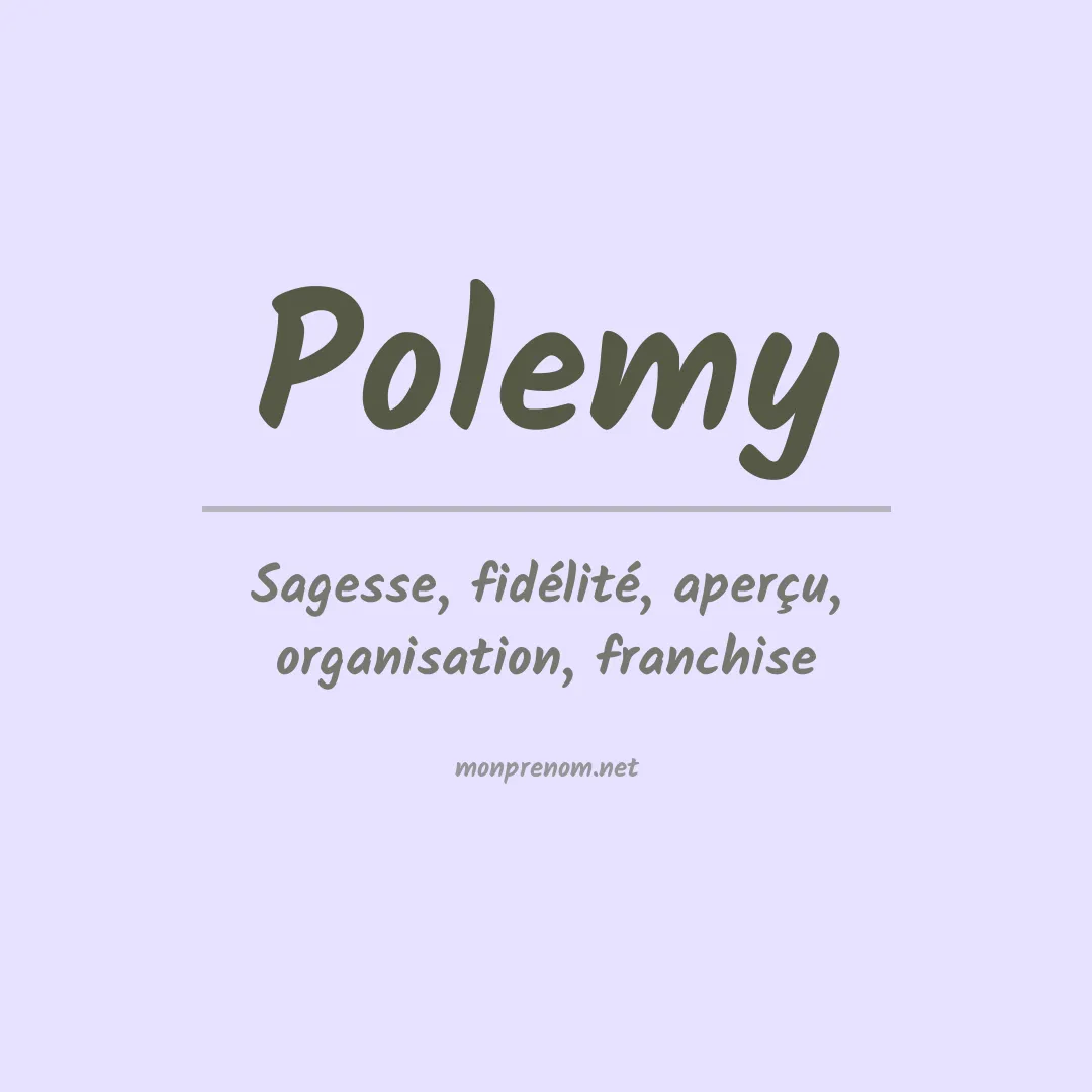 Prénom Polemy