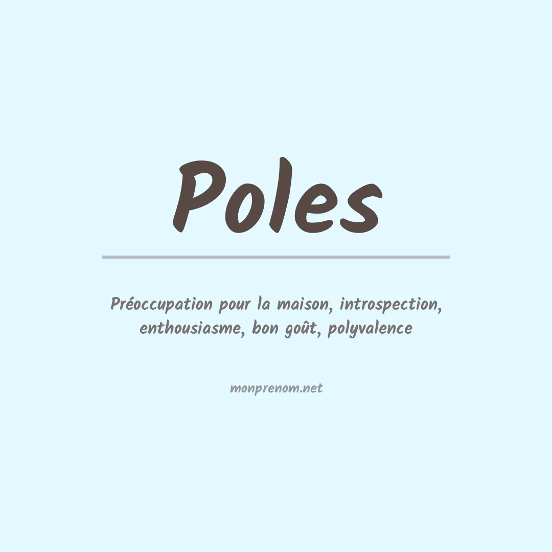 Prénom Poles