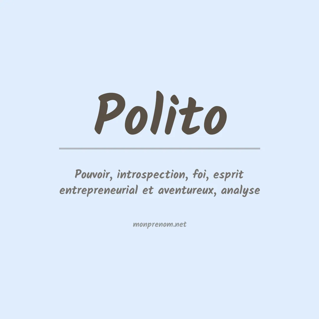 Prénom Polito