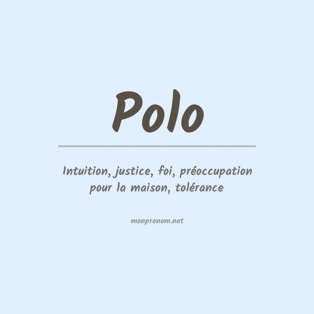 Prénom Polo