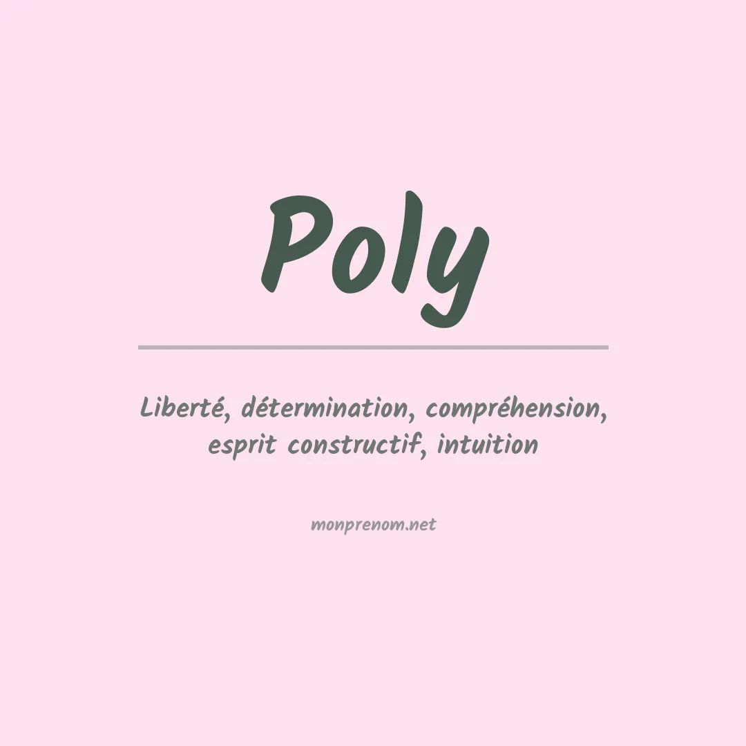 Prénom Poly
