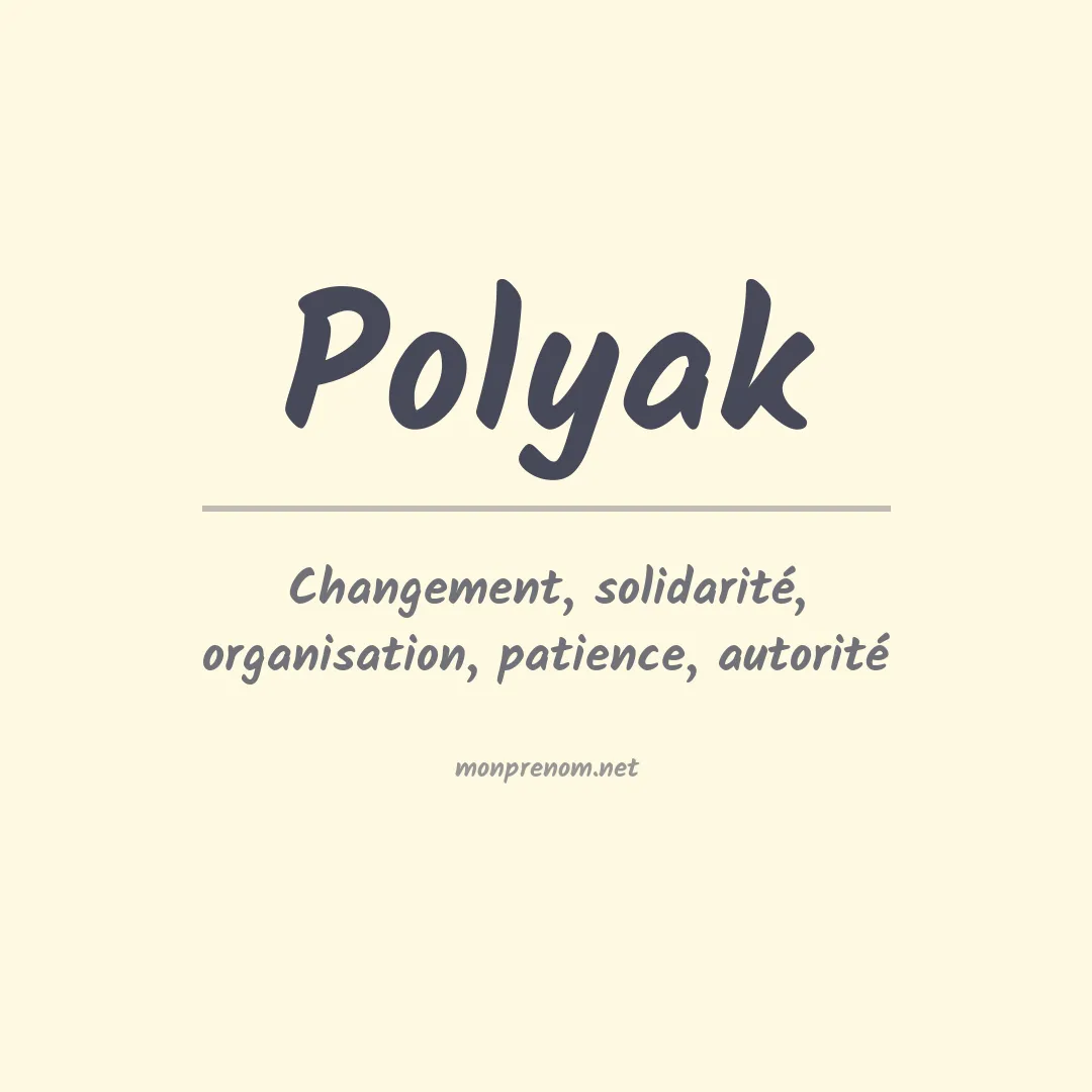 Prénom Polyak