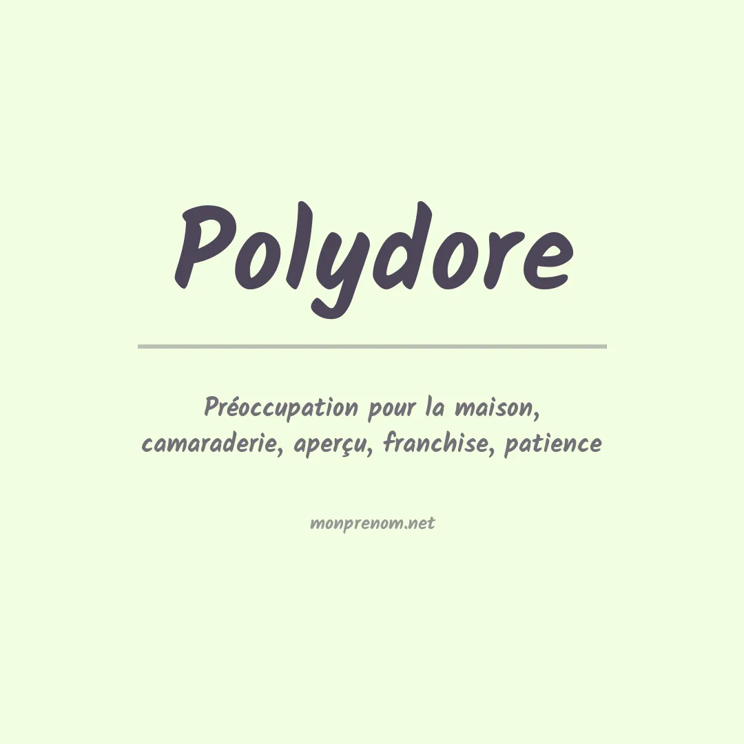 Prénom Polydore