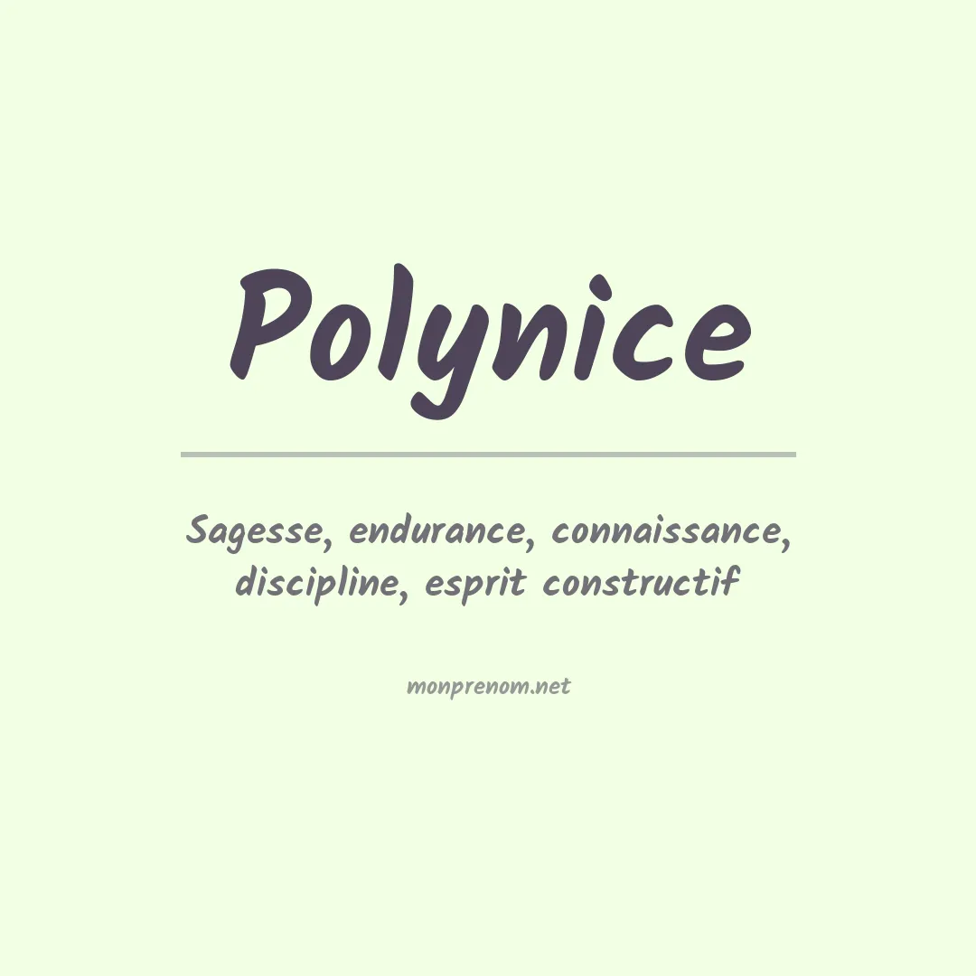 Signification du prénom Polynice
