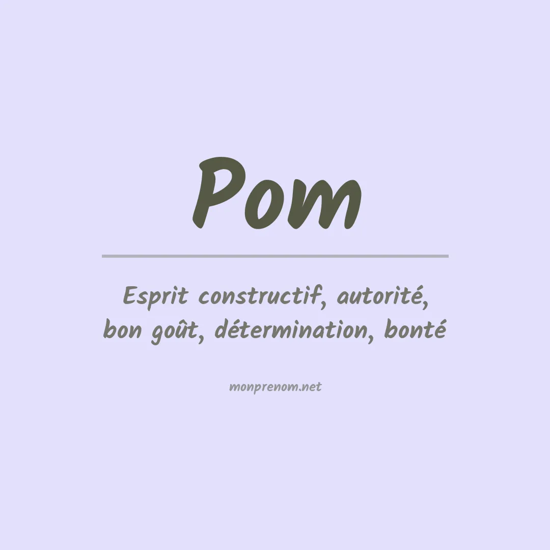 Prénom Pom