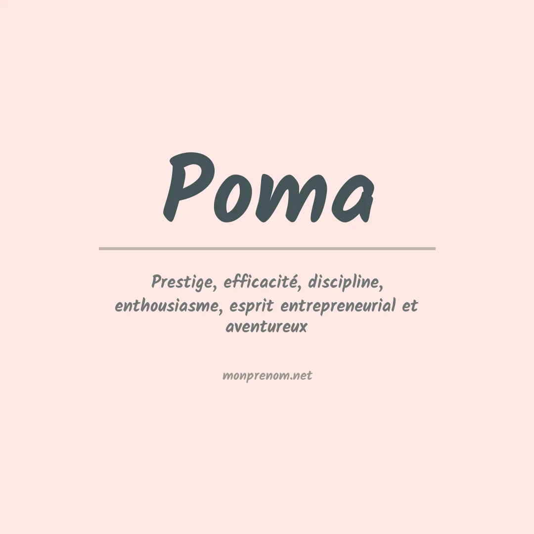 Prénom Poma
