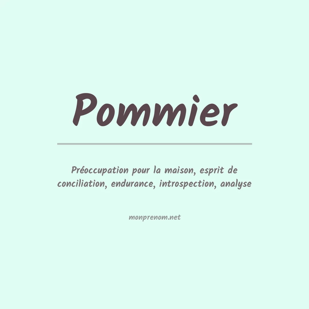 Prénom Pommier