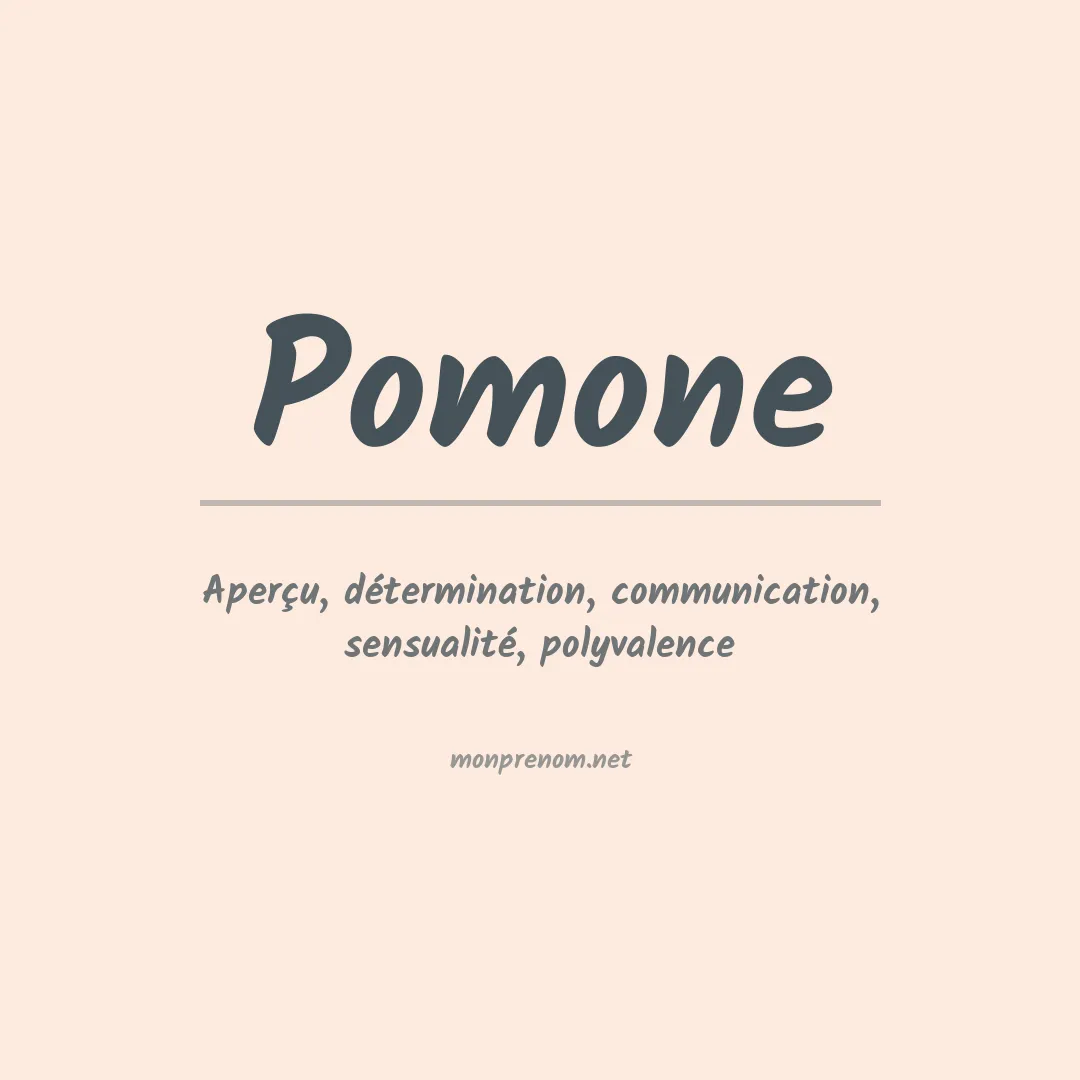 Signification du prénom Pomone