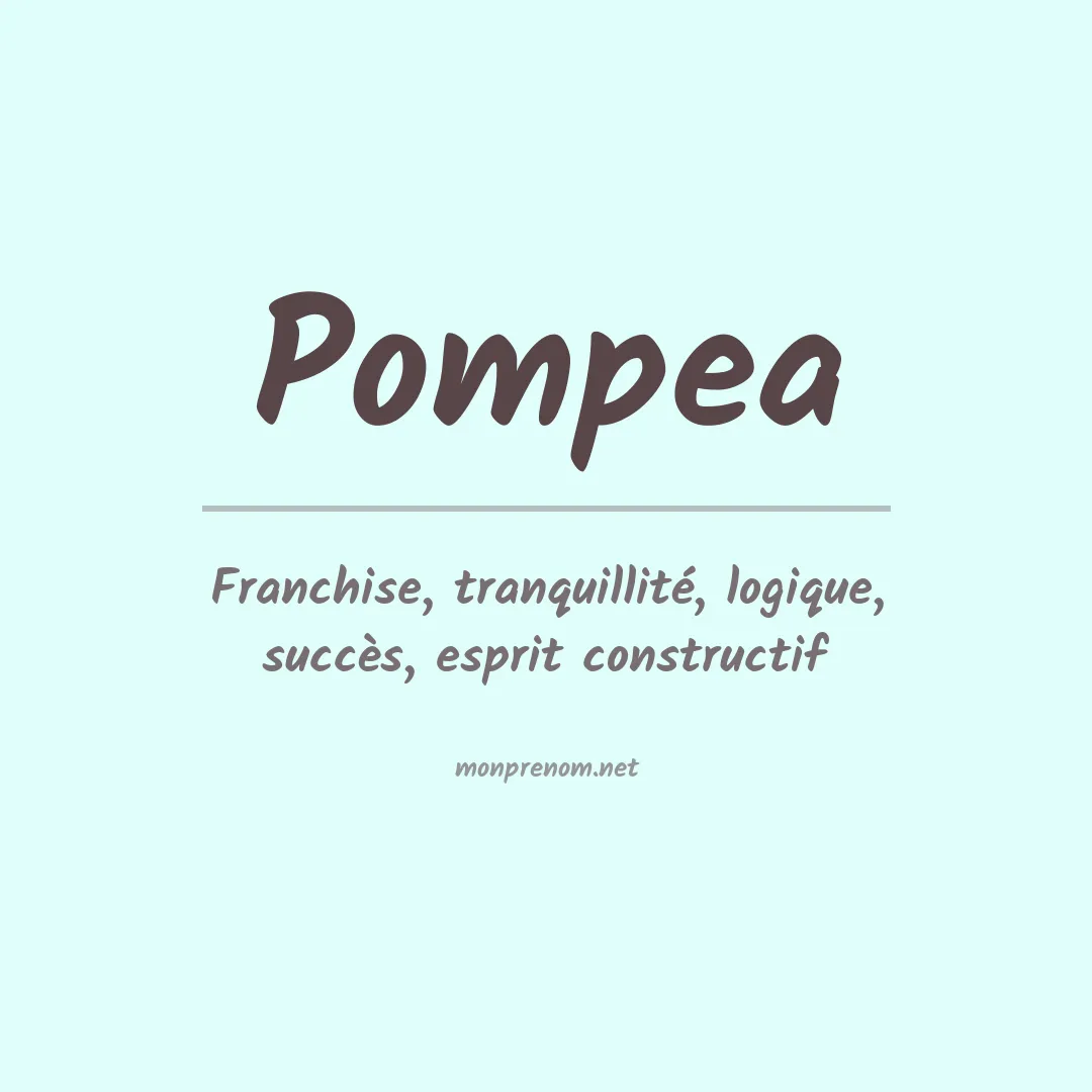 Prénom Pompea