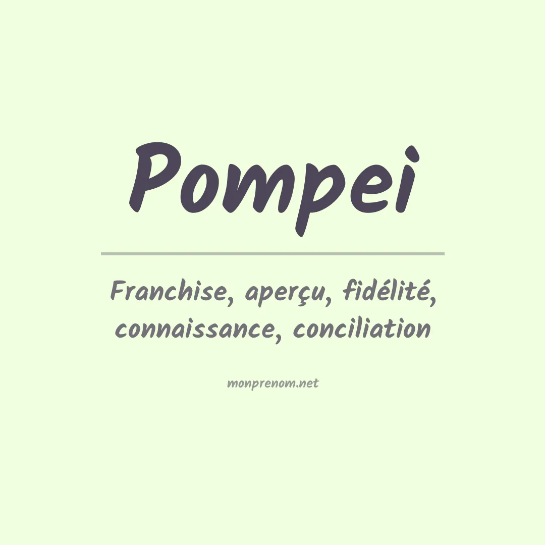 Prénom Pompei