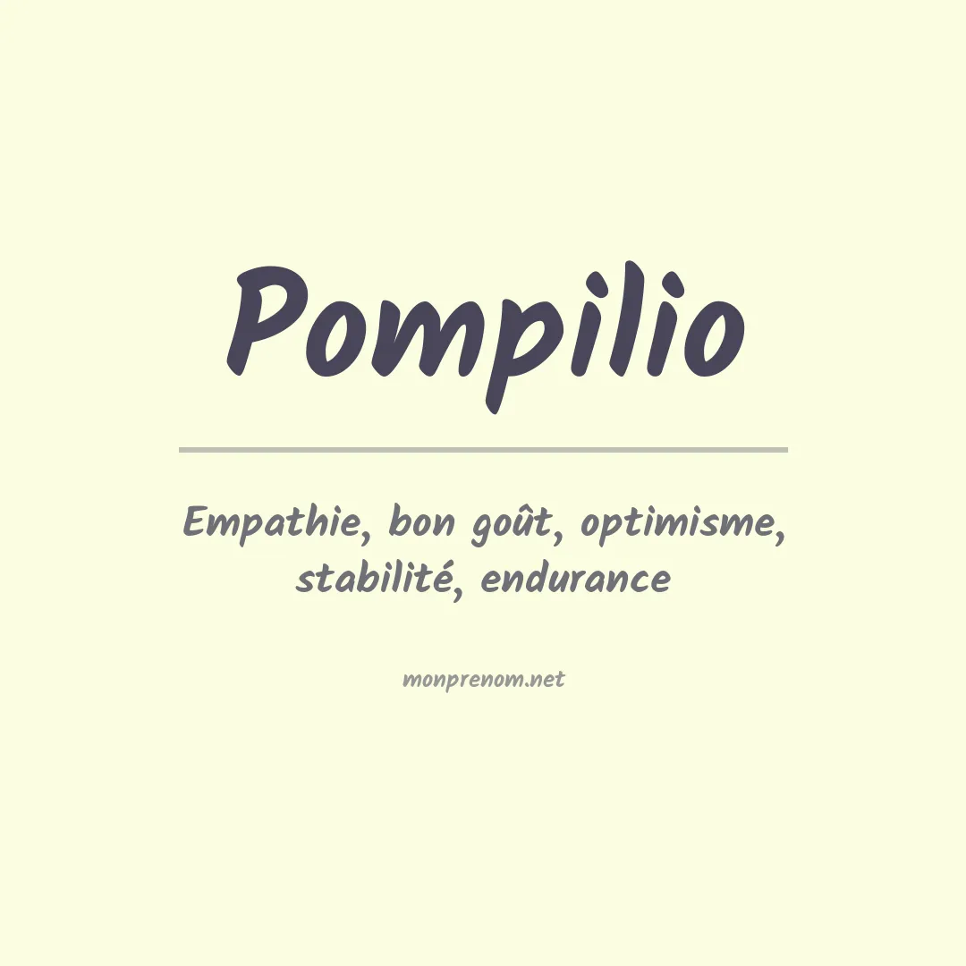 Signification du prénom Pompilio